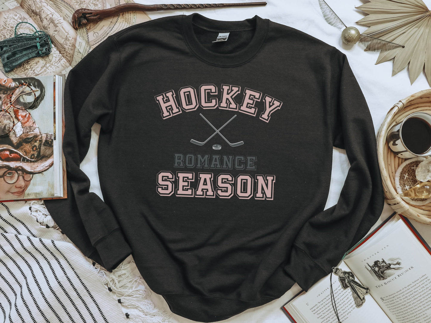 Hockey Romance Season Sweatshirt | Sports Romance Book Gift | Hockey Book Lovers Crewneck | Gift for Reader | Hockey Mom Sweatshirt