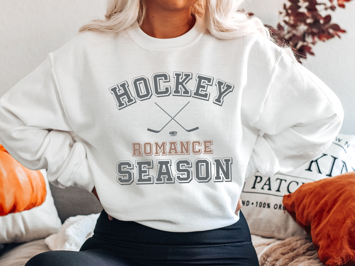 Hockey Romance Season Sweatshirt | Sports Romance Book Gift | Hockey Book Lovers Crewneck | Gift for Reader | Hockey Mom Sweatshirt