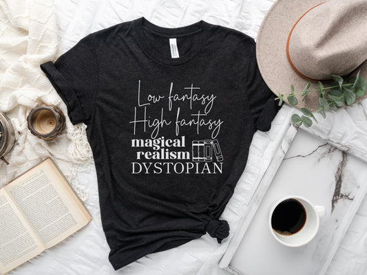 Fantasy Book Shirt, Magic Reader Gift, Dystopian Reader Shirt, Novel Genre Shirt, Author Shirt, Writer Gift