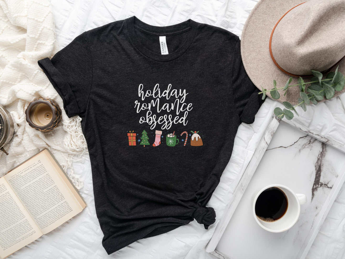 Holiday Romance Obsessed Bookish Tshirt, Avid Reader Gift, Smut Reader Shirt, Smutty Reader Shirt, Romance Author Shirt