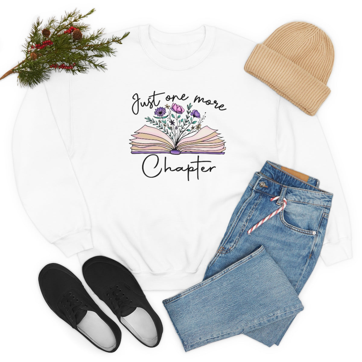 Just One More Chapter Crewneck Sweatshirt | Bookworm Sweatshirt | Gift for Book Lovers