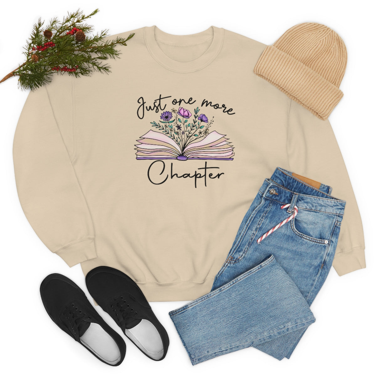 Just One More Chapter Crewneck Sweatshirt | Bookworm Sweatshirt | Gift for Book Lovers